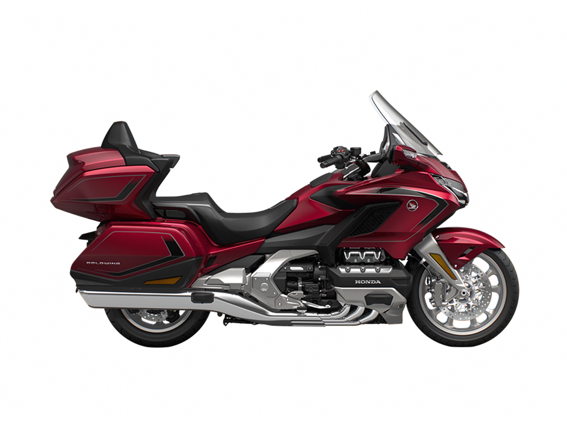 26YM Goldwing Tour Dctairbag R 367C Candy Ardent Red Silver Trim Silver Head RHS