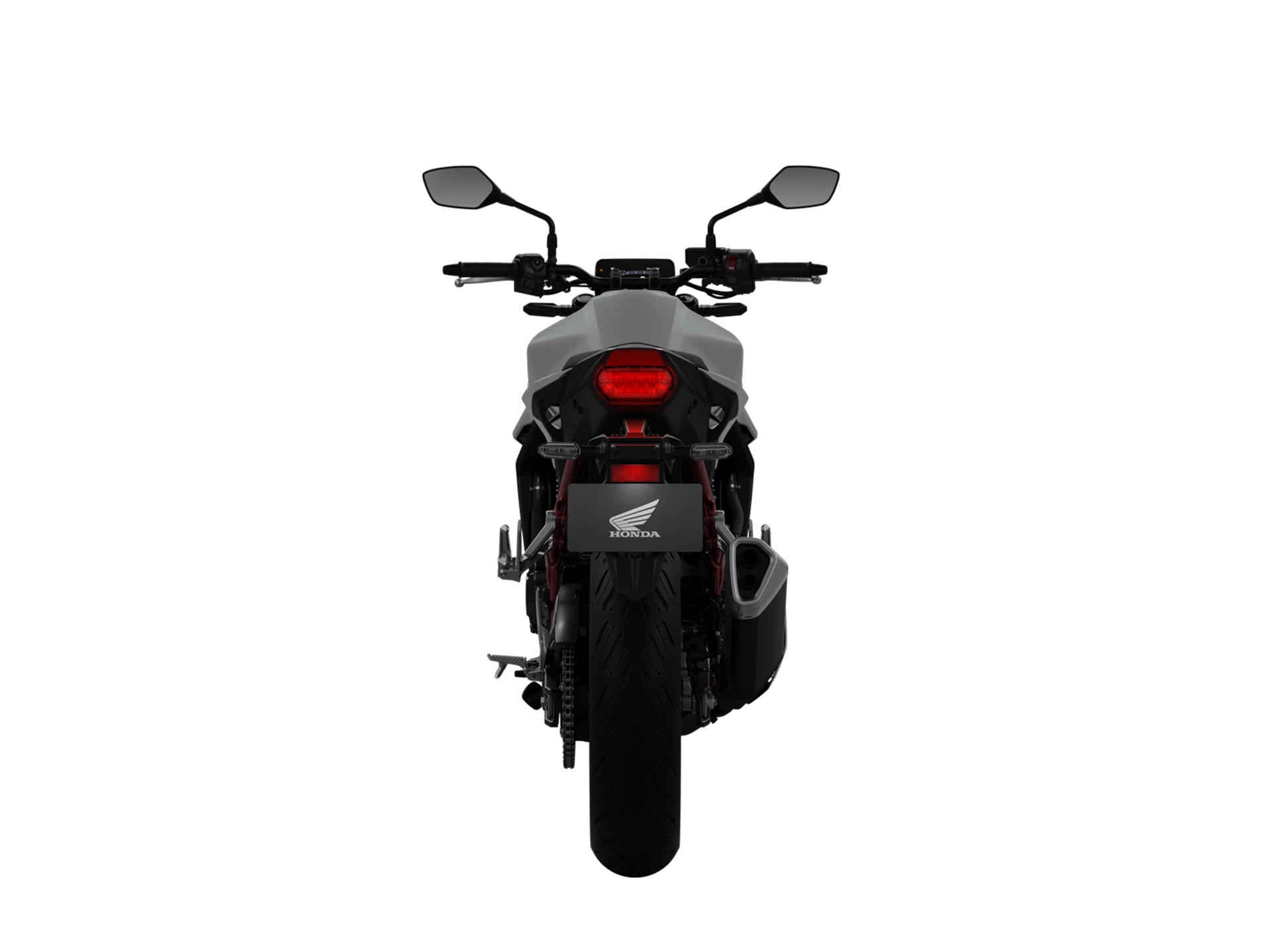 25YM CB750 Hornet Studio MAT Pearl Glare White Rear With Tail Lamp On