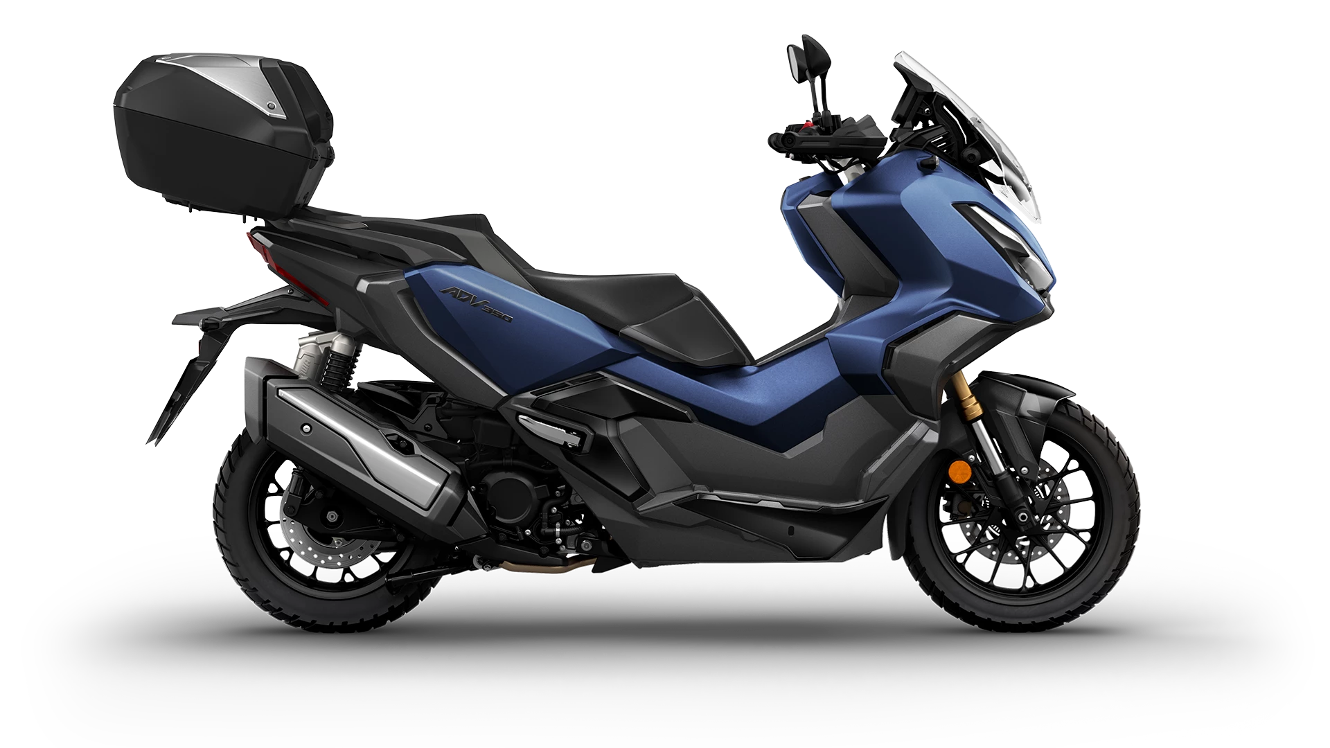 24YM ADV350 Studio MAT PEARL PACIFIC BLUE PB397 TOP BOX RHS