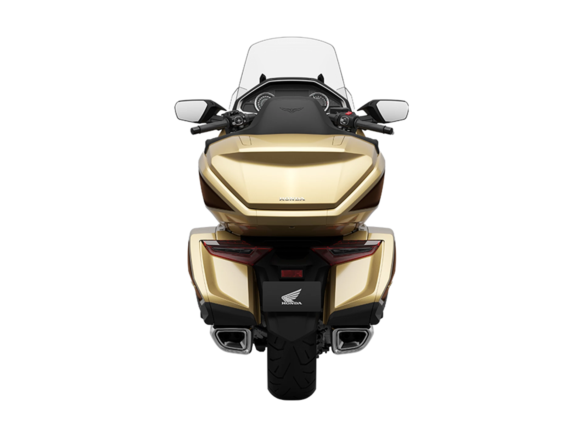25YM GL1800 Gold Wing Tour 50Th Anniversary DCT Airbag YR387N Eternal Gold Rear With Tail Light Off